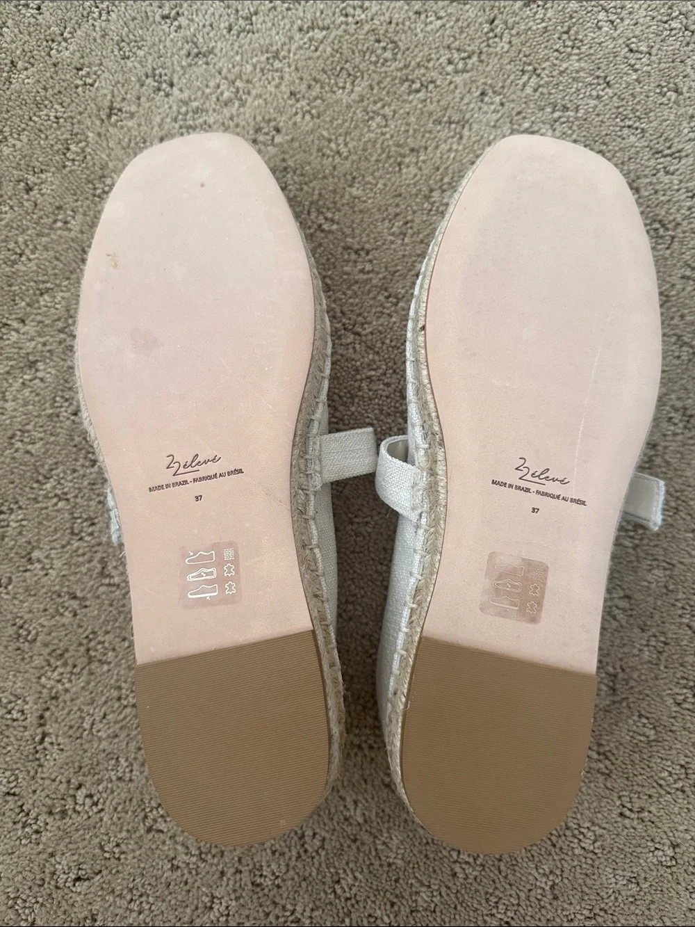 Women's Mary Jane Espadrille Flats in Off-White